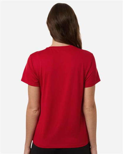 adidas AT102 Women's Pregame T-Shirt - Team Power Red/ White - OnModelBack