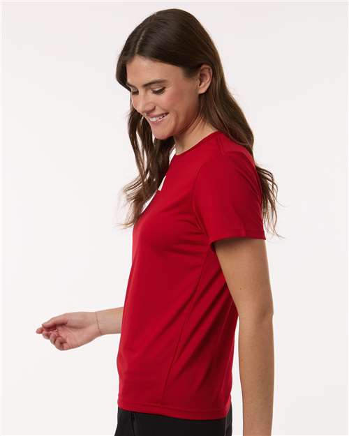 adidas AT102 Women's Pregame T-Shirt - Team Power Red/ White - OnModelSide