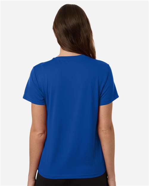 adidas AT102 Women's Pregame T-Shirt - Team Royal Blue/ White - OnModelBack