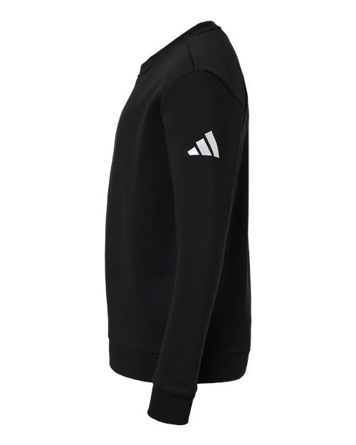 adidas AT202 Youth Fleece Crewneck Sweatshirt - Black/ White - DirectSide