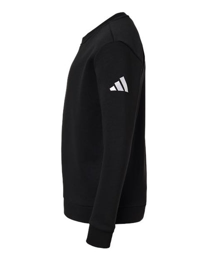 adidas AT202 Youth Fleece Crewneck Sweatshirt - Black/ White - DirectSide