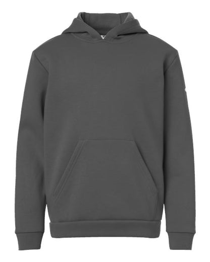 adidas AT205 Youth Fleece Hooded Sweatshirt - Team Grey Four/ White - Front