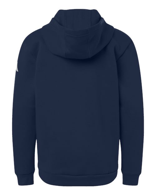 adidas AT205 Youth Fleece Hooded Sweatshirt - Team Navy Blue/ White - Back
