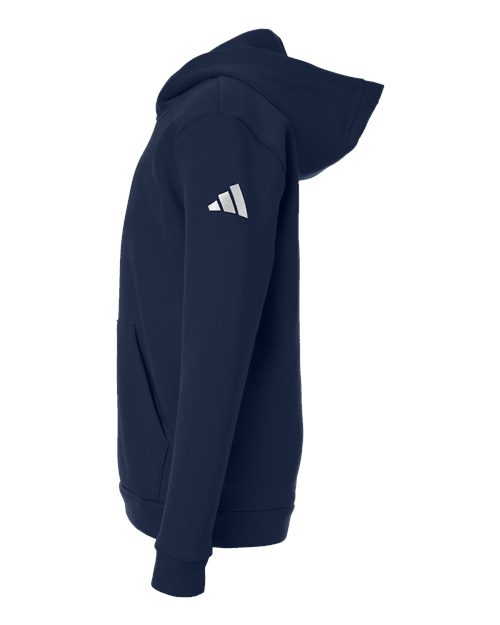 adidas AT205 Youth Fleece Hooded Sweatshirt - Team Navy Blue/ White - DirectSide