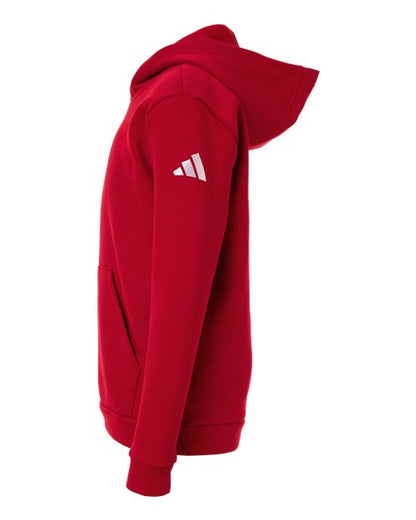 adidas AT205 Youth Fleece Hooded Sweatshirt - Team Power Red/ White - DirectSide