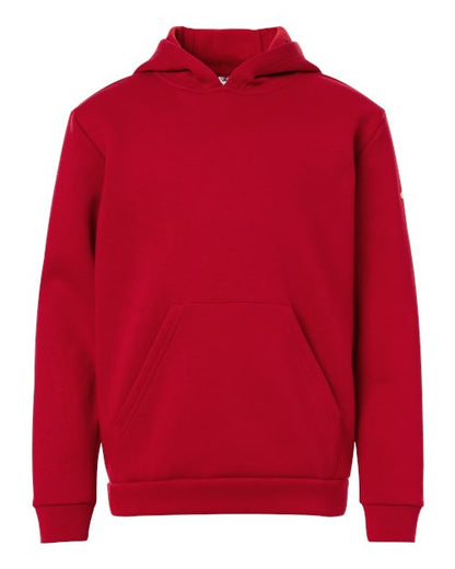 adidas AT205 Youth Fleece Hooded Sweatshirt - Team Power Red/ White - Front