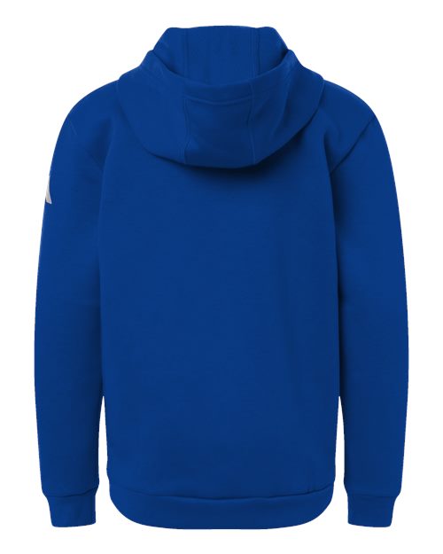 adidas AT205 Youth Fleece Hooded Sweatshirt - Team Royal Blue/ White - Back