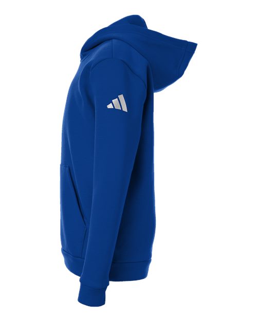 adidas AT205 Youth Fleece Hooded Sweatshirt - Team Royal Blue/ White - DirectSide