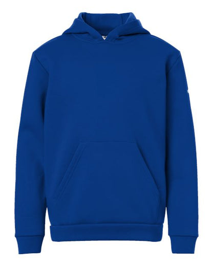 adidas AT205 Youth Fleece Hooded Sweatshirt - Team Royal Blue/ White - Front