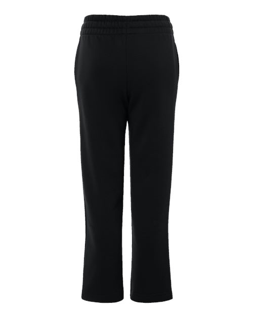 adidas AT217 Youth Fleece Sweatpants - Black/ White - Back