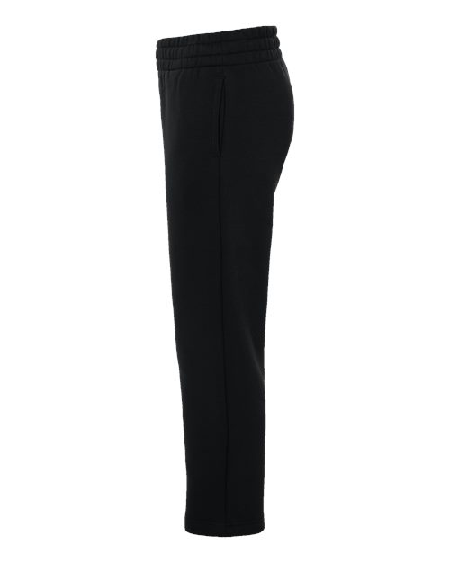 adidas AT217 Youth Fleece Sweatpants - Black/ White - DirectSide