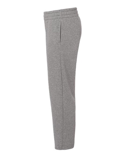 adidas AT217 Youth Fleece Sweatpants - Medium Grey Heather/ White - DirectSide