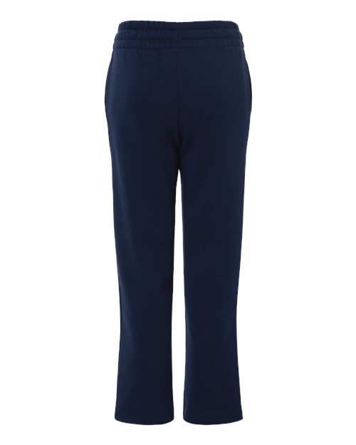 adidas AT217 Youth Fleece Sweatpants - Team Navy Blue/ White - Back