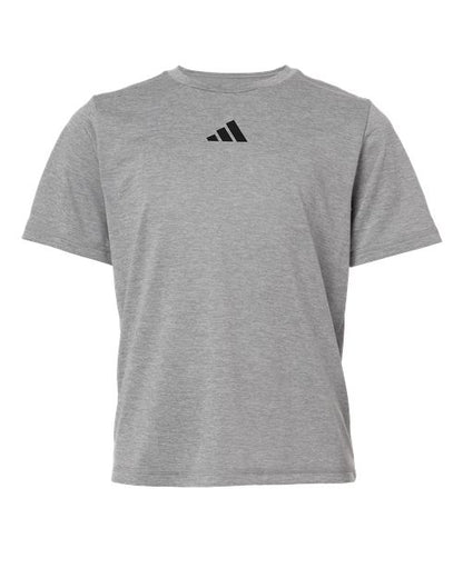 adidas AT103 Youth Pregame T-Shirt - Grey Heathered - Front