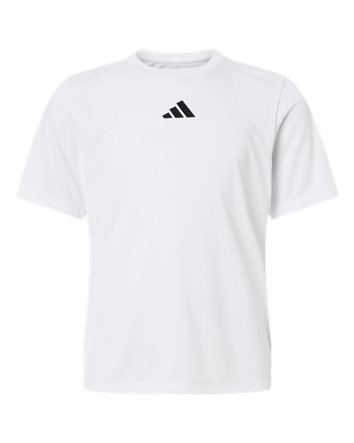 adidas AT103 Youth Pregame T-Shirt - White - Front