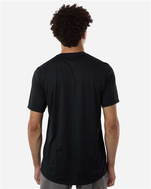 adidas AT101 Men's Pregame T-Shirt - Black/ White - OnModelBack