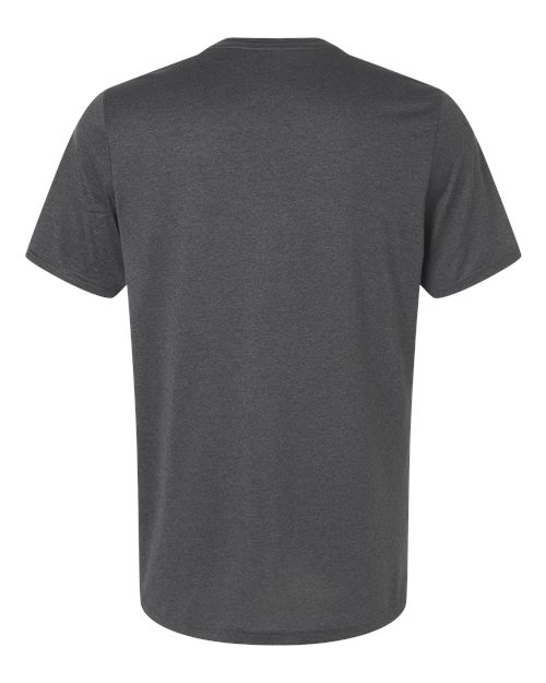 adidas AT101 Men's Pregame T-Shirt - Dark Grey Heather/ White - Back
