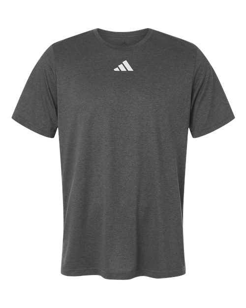 adidas AT101 Men's Pregame T-Shirt - Dark Grey Heather/ White - Front