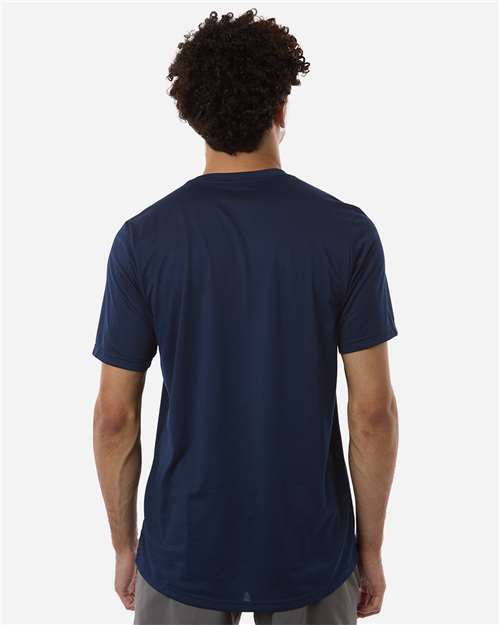 adidas AT101 Men's Pregame T-Shirt - Team Navy Blue/ White - OnModelBack