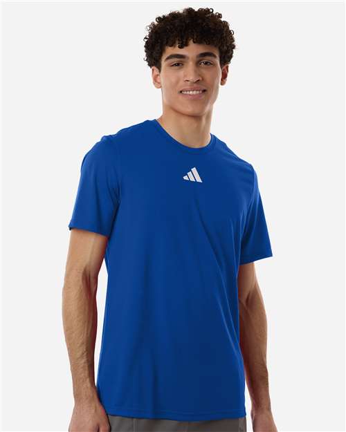 adidas AT101 Men's Pregame T-Shirt - Team Royal Blue/ White - OnModelFront