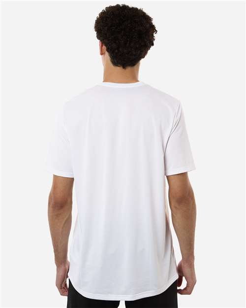adidas AT101 Men's Pregame T-Shirt - White/ Black - OnModelBack