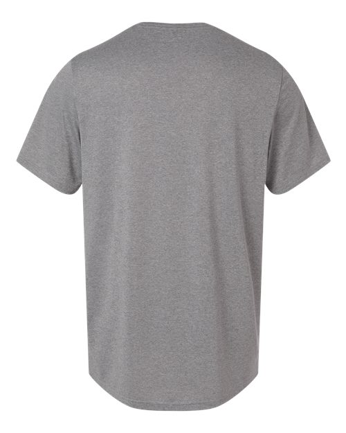 adidas AT101 Men's Pregame T-Shirt - Medium Grey Heather/ Black - Back