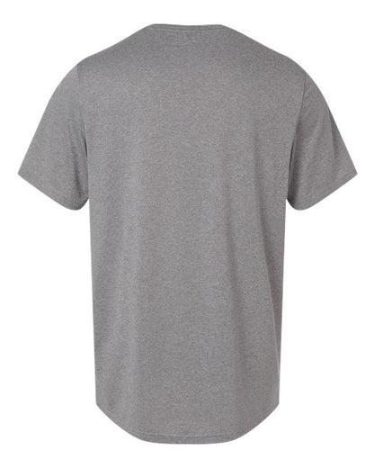adidas AT101 Men's Pregame T-Shirt - Medium Grey Heather/ Black - Back