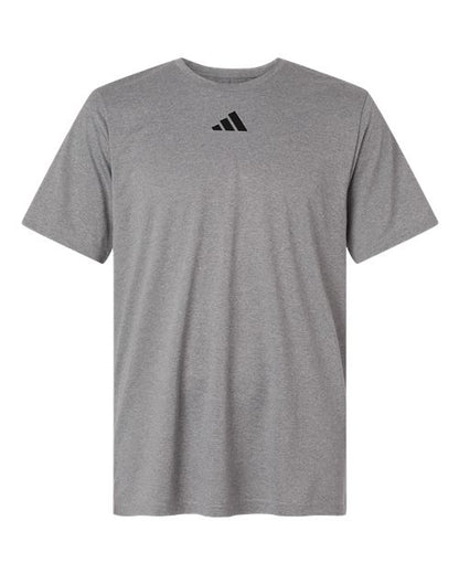 adidas AT101 Men's Pregame T-Shirt - Medium Grey Heather/ Black - Front