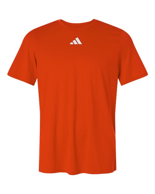 adidas AT101 Men's Pregame T-Shirt - Collegiate Orange/ White - Front