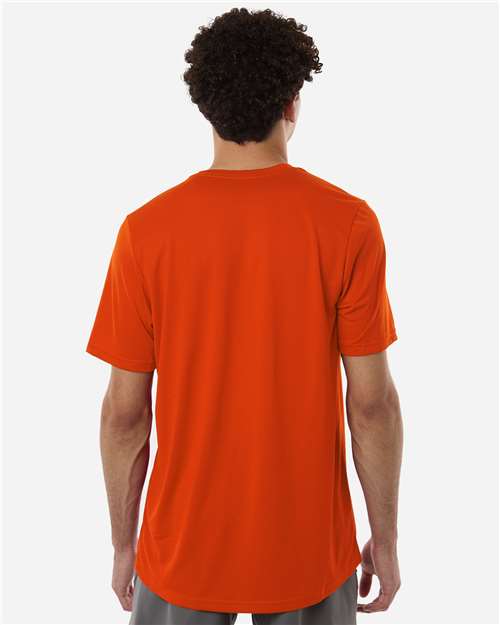 adidas AT101 Men's Pregame T-Shirt - Collegiate Orange/ White - OnModelBack