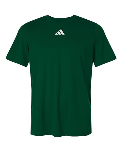 adidas AT101 Men's Pregame T-Shirt - Dark Green/ White - Front