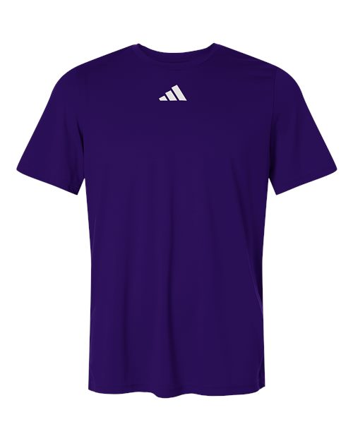 adidas AT101 Men's Pregame T-Shirt - Team Collegiate Purple/ White - Front