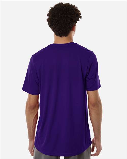 adidas AT101 Men's Pregame T-Shirt - Team Collegiate Purple/ White - OnModelBack