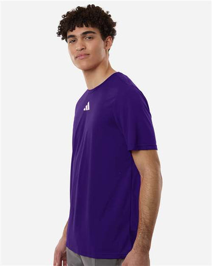 adidas AT101 Men's Pregame T-Shirt - Team Collegiate Purple/ White - OnModelSide