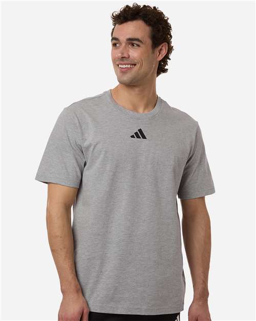 adidas AT106 Men's Fresh T-Shirt - Medium Grey Heather - OnModelFront