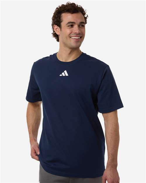 adidas AT106 Men's Fresh T-Shirt - Team Navy Blue - OnModelFront