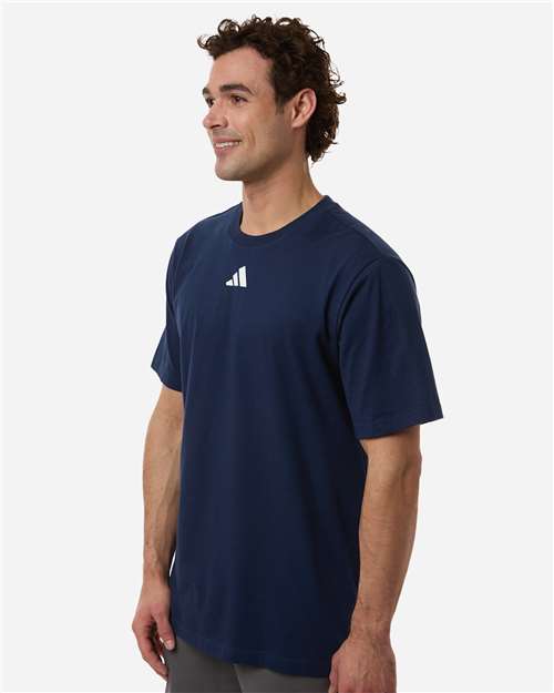 adidas AT106 Men's Fresh T-Shirt - Team Navy Blue - OnModelSide