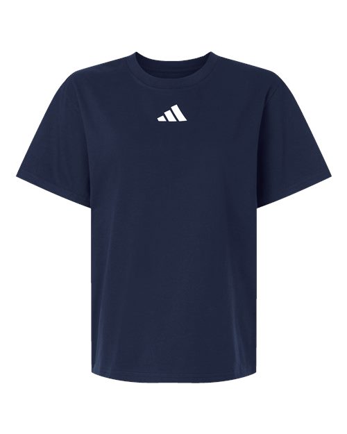 adidas AT107 Women's Fresh T-Shirt - Team Navy Blue/ White - Front