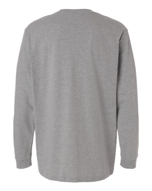 adidas AT108 Men's Fresh Long Sleeve T-Shirt - Medium Grey Heather - Back