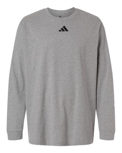 adidas AT108 Men's Fresh Long Sleeve T-Shirt - Medium Grey Heather - Front