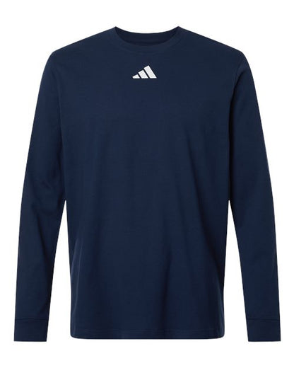 adidas AT108 Men's Fresh Long Sleeve T-Shirt - Team Navy Blue - Front