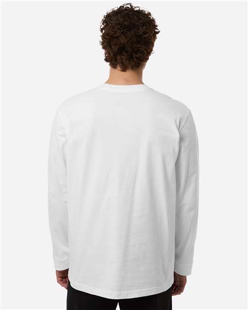 adidas AT108 Men's Fresh Long Sleeve T-Shirt - White - OnModelBack