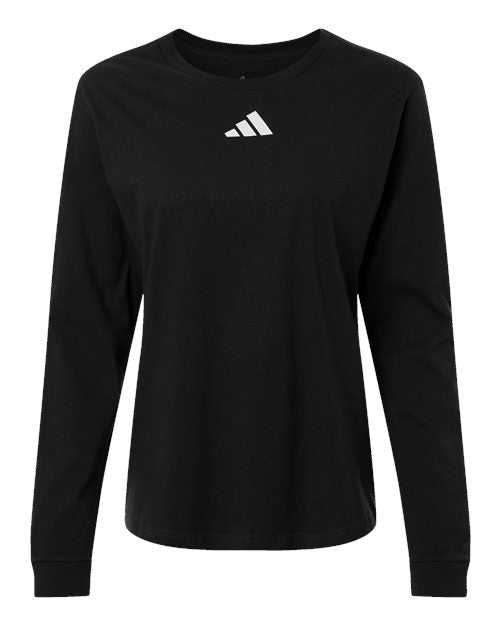 adidas AT109 Women's Fresh Long Sleeve T-Shirt - Black/ White - Front