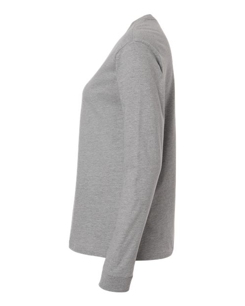 adidas AT109 Women's Fresh Long Sleeve T-Shirt - Medium Grey Heather/ Black - DirectSide