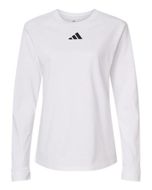 adidas AT109 Women's Fresh Long Sleeve T-Shirt - White/ Black - Front