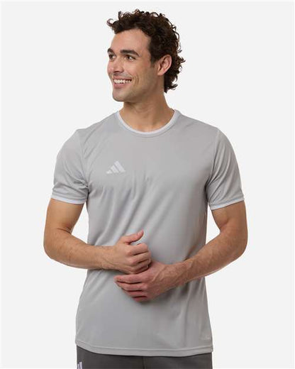 adidas AT115 Men's Entrada 26 Jersey - Team Light Grey/ White - OnModelFront