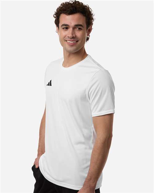 adidas AT115 Men's Entrada 26 Jersey - White/ Black - OnModelSide