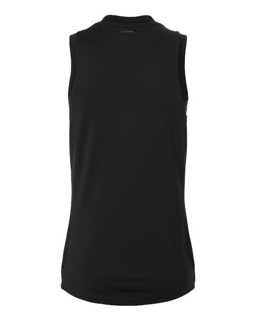adidas AT120 Women's Quickset V-Neck Sleeveless Jersey - Black/ White - Back
