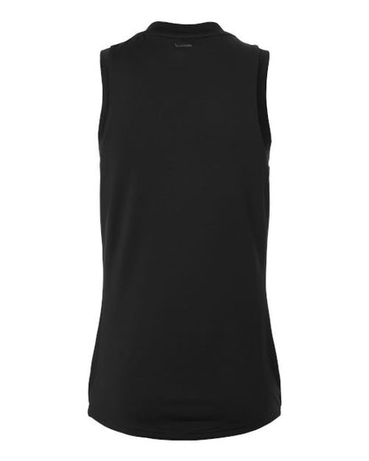 adidas AT120 Women's Quickset V-Neck Sleeveless Jersey - Black/ White - Back