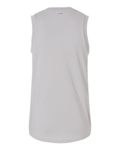 adidas AT120 Women's Quickset V-Neck Sleeveless Jersey - Team Light Grey/ White - Back
